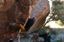 Bouldering in Hueco Tanks on 01/18/2020 with Blue Lizard Climbing and Yoga

Filename: SRM_20200118_1109320.jpg
Aperture: f/4.5
Shutter Speed: 1/250
Body: Canon EOS-1D Mark II
Lens: Canon EF 50mm f/1.8 II