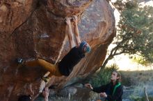 Bouldering in Hueco Tanks on 01/18/2020 with Blue Lizard Climbing and Yoga

Filename: SRM_20200118_1109370.jpg
Aperture: f/4.0
Shutter Speed: 1/250
Body: Canon EOS-1D Mark II
Lens: Canon EF 50mm f/1.8 II