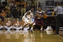 Forward Damion James, #5.  The longhorns defeated the Texas Southern University (TSU) Tigers 90-50 Tuesday night.

Filename: SRM_20061128_2037407.jpg
Aperture: f/2.8
Shutter Speed: 1/640
Body: Canon EOS-1D Mark II
Lens: Canon EF 80-200mm f/2.8 L