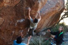 Bouldering in Hueco Tanks on 01/18/2020 with Blue Lizard Climbing and Yoga

Filename: SRM_20200118_1111010.jpg
Aperture: f/4.0
Shutter Speed: 1/250
Body: Canon EOS-1D Mark II
Lens: Canon EF 50mm f/1.8 II