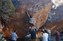 Bouldering in Hueco Tanks on 01/18/2020 with Blue Lizard Climbing and Yoga

Filename: SRM_20200118_1119280.jpg
Aperture: f/5.0
Shutter Speed: 1/250
Body: Canon EOS-1D Mark II
Lens: Canon EF 50mm f/1.8 II