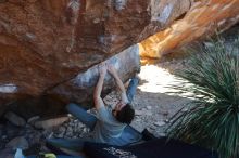 Bouldering in Hueco Tanks on 01/18/2020 with Blue Lizard Climbing and Yoga

Filename: SRM_20200118_1127220.jpg
Aperture: f/4.0
Shutter Speed: 1/250
Body: Canon EOS-1D Mark II
Lens: Canon EF 50mm f/1.8 II