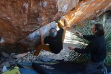 Bouldering in Hueco Tanks on 01/18/2020 with Blue Lizard Climbing and Yoga

Filename: SRM_20200118_1128060.jpg
Aperture: f/3.2
Shutter Speed: 1/320
Body: Canon EOS-1D Mark II
Lens: Canon EF 50mm f/1.8 II