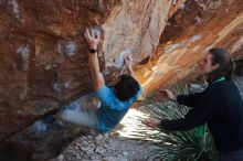 Bouldering in Hueco Tanks on 01/18/2020 with Blue Lizard Climbing and Yoga

Filename: SRM_20200118_1130000.jpg
Aperture: f/5.0
Shutter Speed: 1/250
Body: Canon EOS-1D Mark II
Lens: Canon EF 50mm f/1.8 II