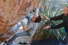Bouldering in Hueco Tanks on 01/18/2020 with Blue Lizard Climbing and Yoga

Filename: SRM_20200118_1133430.jpg
Aperture: f/2.8
Shutter Speed: 1/250
Body: Canon EOS-1D Mark II
Lens: Canon EF 50mm f/1.8 II