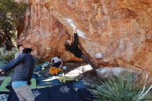 Bouldering in Hueco Tanks on 01/18/2020 with Blue Lizard Climbing and Yoga

Filename: SRM_20200118_1141100.jpg
Aperture: f/5.0
Shutter Speed: 1/250
Body: Canon EOS-1D Mark II
Lens: Canon EF 16-35mm f/2.8 L