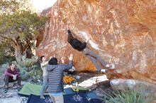 Bouldering in Hueco Tanks on 01/18/2020 with Blue Lizard Climbing and Yoga

Filename: SRM_20200118_1141212.jpg
Aperture: f/4.5
Shutter Speed: 1/250
Body: Canon EOS-1D Mark II
Lens: Canon EF 16-35mm f/2.8 L