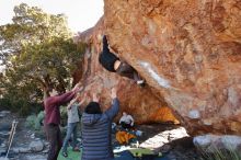 Bouldering in Hueco Tanks on 01/18/2020 with Blue Lizard Climbing and Yoga

Filename: SRM_20200118_1141330.jpg
Aperture: f/5.0
Shutter Speed: 1/250
Body: Canon EOS-1D Mark II
Lens: Canon EF 16-35mm f/2.8 L