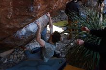 Bouldering in Hueco Tanks on 01/18/2020 with Blue Lizard Climbing and Yoga

Filename: SRM_20200118_1147580.jpg
Aperture: f/6.3
Shutter Speed: 1/250
Body: Canon EOS-1D Mark II
Lens: Canon EF 16-35mm f/2.8 L