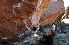 Bouldering in Hueco Tanks on 01/18/2020 with Blue Lizard Climbing and Yoga

Filename: SRM_20200118_1148110.jpg
Aperture: f/5.6
Shutter Speed: 1/250
Body: Canon EOS-1D Mark II
Lens: Canon EF 16-35mm f/2.8 L