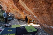 Bouldering in Hueco Tanks on 01/18/2020 with Blue Lizard Climbing and Yoga

Filename: SRM_20200118_1155330.jpg
Aperture: f/5.0
Shutter Speed: 1/250
Body: Canon EOS-1D Mark II
Lens: Canon EF 16-35mm f/2.8 L