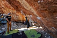 Bouldering in Hueco Tanks on 01/18/2020 with Blue Lizard Climbing and Yoga

Filename: SRM_20200118_1157300.jpg
Aperture: f/5.0
Shutter Speed: 1/250
Body: Canon EOS-1D Mark II
Lens: Canon EF 16-35mm f/2.8 L