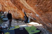 Bouldering in Hueco Tanks on 01/18/2020 with Blue Lizard Climbing and Yoga

Filename: SRM_20200118_1203350.jpg
Aperture: f/5.0
Shutter Speed: 1/250
Body: Canon EOS-1D Mark II
Lens: Canon EF 16-35mm f/2.8 L