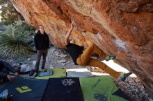 Bouldering in Hueco Tanks on 01/18/2020 with Blue Lizard Climbing and Yoga

Filename: SRM_20200118_1203540.jpg
Aperture: f/5.0
Shutter Speed: 1/250
Body: Canon EOS-1D Mark II
Lens: Canon EF 16-35mm f/2.8 L