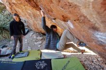 Bouldering in Hueco Tanks on 01/18/2020 with Blue Lizard Climbing and Yoga

Filename: SRM_20200118_1206500.jpg
Aperture: f/3.5
Shutter Speed: 1/250
Body: Canon EOS-1D Mark II
Lens: Canon EF 16-35mm f/2.8 L