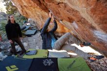 Bouldering in Hueco Tanks on 01/18/2020 with Blue Lizard Climbing and Yoga

Filename: SRM_20200118_1206530.jpg
Aperture: f/4.5
Shutter Speed: 1/250
Body: Canon EOS-1D Mark II
Lens: Canon EF 16-35mm f/2.8 L