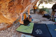 Bouldering in Hueco Tanks on 01/18/2020 with Blue Lizard Climbing and Yoga

Filename: SRM_20200118_1207320.jpg
Aperture: f/4.0
Shutter Speed: 1/250
Body: Canon EOS-1D Mark II
Lens: Canon EF 16-35mm f/2.8 L