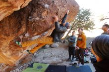 Bouldering in Hueco Tanks on 01/18/2020 with Blue Lizard Climbing and Yoga

Filename: SRM_20200118_1209180.jpg
Aperture: f/3.5
Shutter Speed: 1/250
Body: Canon EOS-1D Mark II
Lens: Canon EF 16-35mm f/2.8 L