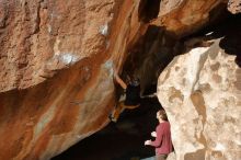 Bouldering in Hueco Tanks on 01/18/2020 with Blue Lizard Climbing and Yoga

Filename: SRM_20200118_1244450.jpg
Aperture: f/8.0
Shutter Speed: 1/250
Body: Canon EOS-1D Mark II
Lens: Canon EF 16-35mm f/2.8 L