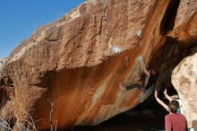 Bouldering in Hueco Tanks on 01/18/2020 with Blue Lizard Climbing and Yoga

Filename: SRM_20200118_1247310.jpg
Aperture: f/8.0
Shutter Speed: 1/250
Body: Canon EOS-1D Mark II
Lens: Canon EF 16-35mm f/2.8 L