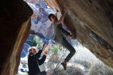 Bouldering in Hueco Tanks on 01/18/2020 with Blue Lizard Climbing and Yoga

Filename: SRM_20200118_1304460.jpg
Aperture: f/5.0
Shutter Speed: 1/250
Body: Canon EOS-1D Mark II
Lens: Canon EF 50mm f/1.8 II