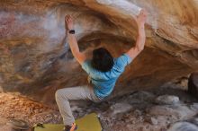 Bouldering in Hueco Tanks on 01/18/2020 with Blue Lizard Climbing and Yoga

Filename: SRM_20200118_1327240.jpg
Aperture: f/2.8
Shutter Speed: 1/320
Body: Canon EOS-1D Mark II
Lens: Canon EF 50mm f/1.8 II