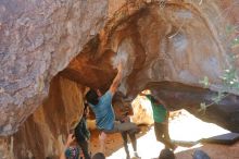 Bouldering in Hueco Tanks on 01/18/2020 with Blue Lizard Climbing and Yoga

Filename: SRM_20200118_1335010.jpg
Aperture: f/3.2
Shutter Speed: 1/400
Body: Canon EOS-1D Mark II
Lens: Canon EF 50mm f/1.8 II