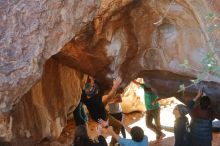 Bouldering in Hueco Tanks on 01/18/2020 with Blue Lizard Climbing and Yoga

Filename: SRM_20200118_1336340.jpg
Aperture: f/3.2
Shutter Speed: 1/400
Body: Canon EOS-1D Mark II
Lens: Canon EF 50mm f/1.8 II