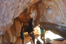 Bouldering in Hueco Tanks on 01/18/2020 with Blue Lizard Climbing and Yoga

Filename: SRM_20200118_1338090.jpg
Aperture: f/3.2
Shutter Speed: 1/400
Body: Canon EOS-1D Mark II
Lens: Canon EF 50mm f/1.8 II