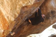 Bouldering in Hueco Tanks on 01/18/2020 with Blue Lizard Climbing and Yoga

Filename: SRM_20200118_1401160.jpg
Aperture: f/2.5
Shutter Speed: 1/250
Body: Canon EOS-1D Mark II
Lens: Canon EF 50mm f/1.8 II