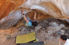 Bouldering in Hueco Tanks on 01/18/2020 with Blue Lizard Climbing and Yoga

Filename: SRM_20200118_1418090.jpg
Aperture: f/2.5
Shutter Speed: 1/250
Body: Canon EOS-1D Mark II
Lens: Canon EF 50mm f/1.8 II