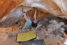 Bouldering in Hueco Tanks on 01/18/2020 with Blue Lizard Climbing and Yoga

Filename: SRM_20200118_1418140.jpg
Aperture: f/2.5
Shutter Speed: 1/250
Body: Canon EOS-1D Mark II
Lens: Canon EF 50mm f/1.8 II