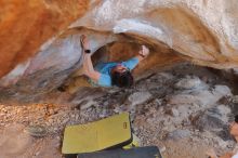 Bouldering in Hueco Tanks on 01/18/2020 with Blue Lizard Climbing and Yoga

Filename: SRM_20200118_1418141.jpg
Aperture: f/2.5
Shutter Speed: 1/250
Body: Canon EOS-1D Mark II
Lens: Canon EF 50mm f/1.8 II