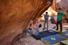 Bouldering in Hueco Tanks on 01/18/2020 with Blue Lizard Climbing and Yoga

Filename: SRM_20200118_1526330.jpg
Aperture: f/2.8
Shutter Speed: 1/250
Body: Canon EOS-1D Mark II
Lens: Canon EF 16-35mm f/2.8 L