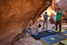 Bouldering in Hueco Tanks on 01/18/2020 with Blue Lizard Climbing and Yoga

Filename: SRM_20200118_1526330.jpg
Aperture: f/2.8
Shutter Speed: 1/250
Body: Canon EOS-1D Mark II
Lens: Canon EF 16-35mm f/2.8 L