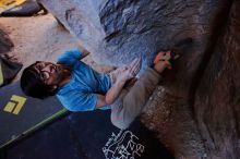 Bouldering in Hueco Tanks on 01/18/2020 with Blue Lizard Climbing and Yoga

Filename: SRM_20200118_1531520.jpg
Aperture: f/2.8
Shutter Speed: 1/250
Body: Canon EOS-1D Mark II
Lens: Canon EF 16-35mm f/2.8 L