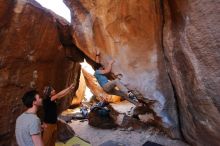 Bouldering in Hueco Tanks on 01/18/2020 with Blue Lizard Climbing and Yoga

Filename: SRM_20200118_1532180.jpg
Aperture: f/3.2
Shutter Speed: 1/250
Body: Canon EOS-1D Mark II
Lens: Canon EF 16-35mm f/2.8 L