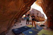 Bouldering in Hueco Tanks on 01/18/2020 with Blue Lizard Climbing and Yoga

Filename: SRM_20200118_1536090.jpg
Aperture: f/3.2
Shutter Speed: 1/250
Body: Canon EOS-1D Mark II
Lens: Canon EF 16-35mm f/2.8 L