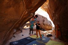 Bouldering in Hueco Tanks on 01/18/2020 with Blue Lizard Climbing and Yoga

Filename: SRM_20200118_1536150.jpg
Aperture: f/3.5
Shutter Speed: 1/250
Body: Canon EOS-1D Mark II
Lens: Canon EF 16-35mm f/2.8 L