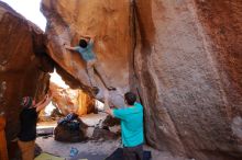 Bouldering in Hueco Tanks on 01/18/2020 with Blue Lizard Climbing and Yoga

Filename: SRM_20200118_1537090.jpg
Aperture: f/3.2
Shutter Speed: 1/250
Body: Canon EOS-1D Mark II
Lens: Canon EF 16-35mm f/2.8 L