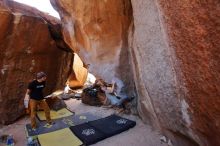 Bouldering in Hueco Tanks on 01/18/2020 with Blue Lizard Climbing and Yoga

Filename: SRM_20200118_1539020.jpg
Aperture: f/3.2
Shutter Speed: 1/250
Body: Canon EOS-1D Mark II
Lens: Canon EF 16-35mm f/2.8 L