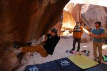 Bouldering in Hueco Tanks on 01/18/2020 with Blue Lizard Climbing and Yoga

Filename: SRM_20200118_1543210.jpg
Aperture: f/2.8
Shutter Speed: 1/250
Body: Canon EOS-1D Mark II
Lens: Canon EF 16-35mm f/2.8 L