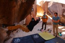 Bouldering in Hueco Tanks on 01/18/2020 with Blue Lizard Climbing and Yoga

Filename: SRM_20200118_1543230.jpg
Aperture: f/2.8
Shutter Speed: 1/250
Body: Canon EOS-1D Mark II
Lens: Canon EF 16-35mm f/2.8 L