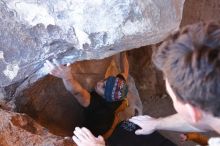 Bouldering in Hueco Tanks on 01/18/2020 with Blue Lizard Climbing and Yoga

Filename: SRM_20200118_1544552.jpg
Aperture: f/4.5
Shutter Speed: 1/250
Body: Canon EOS-1D Mark II
Lens: Canon EF 16-35mm f/2.8 L