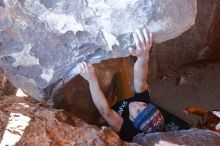 Bouldering in Hueco Tanks on 01/18/2020 with Blue Lizard Climbing and Yoga

Filename: SRM_20200118_1545080.jpg
Aperture: f/5.0
Shutter Speed: 1/250
Body: Canon EOS-1D Mark II
Lens: Canon EF 16-35mm f/2.8 L