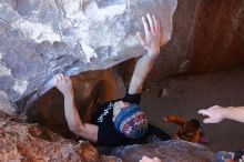 Bouldering in Hueco Tanks on 01/18/2020 with Blue Lizard Climbing and Yoga

Filename: SRM_20200118_1545100.jpg
Aperture: f/5.0
Shutter Speed: 1/250
Body: Canon EOS-1D Mark II
Lens: Canon EF 16-35mm f/2.8 L