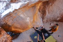 Bouldering in Hueco Tanks on 01/18/2020 with Blue Lizard Climbing and Yoga

Filename: SRM_20200118_1549070.jpg
Aperture: f/3.2
Shutter Speed: 1/250
Body: Canon EOS-1D Mark II
Lens: Canon EF 16-35mm f/2.8 L