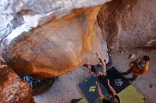 Bouldering in Hueco Tanks on 01/18/2020 with Blue Lizard Climbing and Yoga

Filename: SRM_20200118_1549210.jpg
Aperture: f/3.2
Shutter Speed: 1/250
Body: Canon EOS-1D Mark II
Lens: Canon EF 16-35mm f/2.8 L