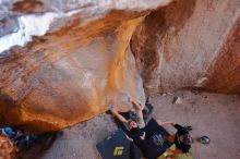 Bouldering in Hueco Tanks on 01/18/2020 with Blue Lizard Climbing and Yoga

Filename: SRM_20200118_1555360.jpg
Aperture: f/3.2
Shutter Speed: 1/250
Body: Canon EOS-1D Mark II
Lens: Canon EF 16-35mm f/2.8 L