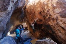 Bouldering in Hueco Tanks on 01/18/2020 with Blue Lizard Climbing and Yoga

Filename: SRM_20200118_1619170.jpg
Aperture: f/4.5
Shutter Speed: 1/250
Body: Canon EOS-1D Mark II
Lens: Canon EF 16-35mm f/2.8 L